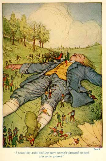Gulliver's Reisen - Illustration von Milo Winter (1886-1956) Quelle: http://www.jaffebros.com/lee/gulliver/winter/index.html