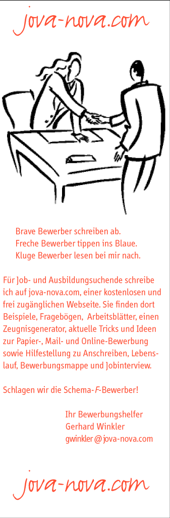 Jova-Nova Bewerberhelfer Gerhard Winkler